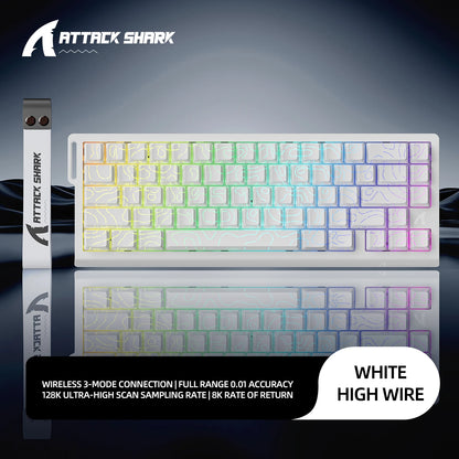 Magnetic Gaming Keyboard ATTACK SHARK X68HE X68PRO HE and FREEWOLF F68 Wired F68Pro Wireless for Pro Gaming 0.01mm Rapid Trigger