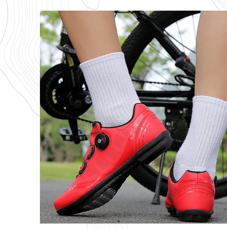Men Cycling Shoes Road Bikes Women Racing Competition Self-Locking Speed Cycling Sports Shoes Women Spd Cleats Cycling Shoes