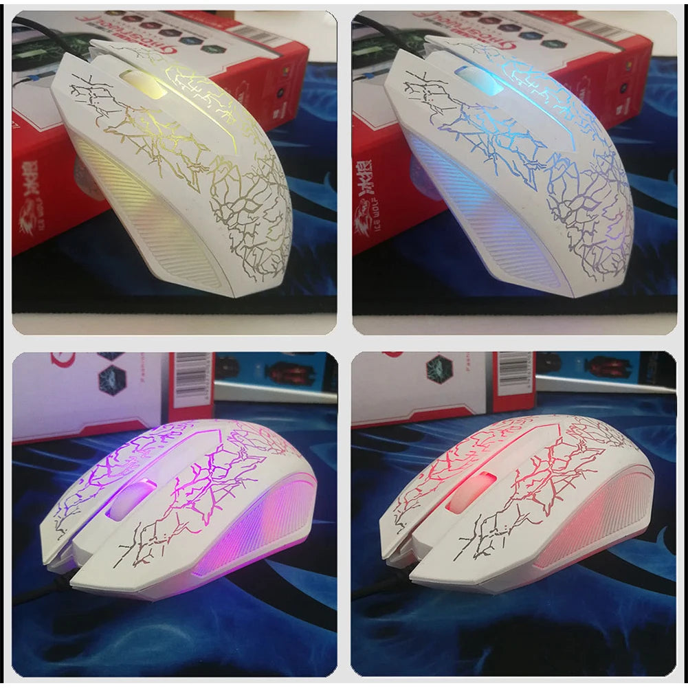 2400 DPI USB Wired Mouse Gaming Mouse LED Backlit Professional Gamer Mice Ergonomic Computer Mouse for PC Laptop Macbook