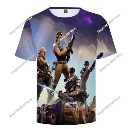 Halloween Peely 3d T-shirt Boys Girls Christmas Fortnite Tees Battle Royale Streetwear Kids Victory Game Men T Shirt Clothes
