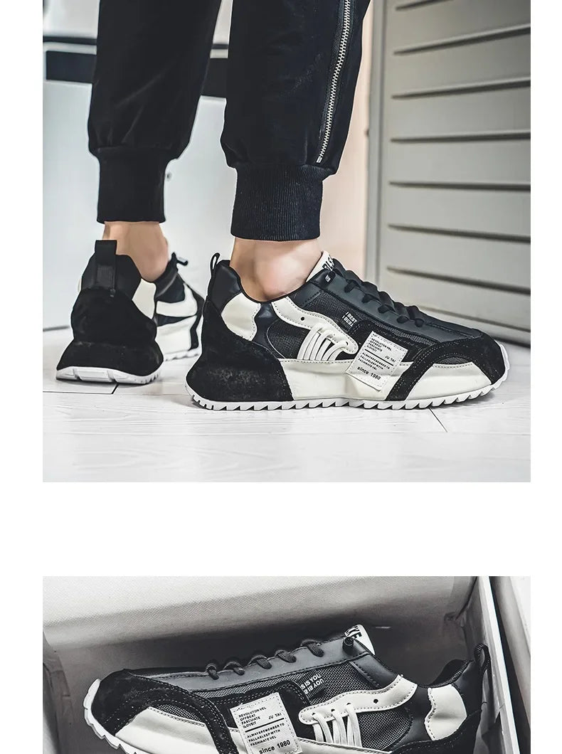 Baskets de luxe pour homme, chaussures de sport, mocassins, baskets casual pour homme à semelles épaisses, confortables, respirantes, tendance, au design original et personnalisées