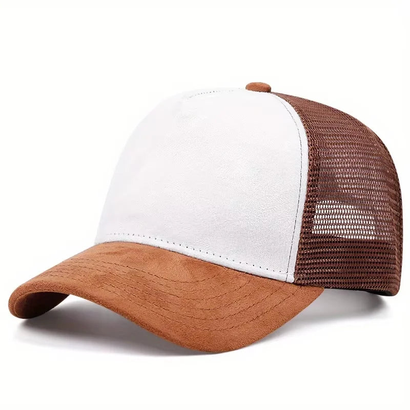 Letní síťovaná baseballová čepice pro ženy a muže s písmenkovou nášivkou, snapbacková čepice, ležérní, prodyšná, unisex, street, hip hop, trucker čepice