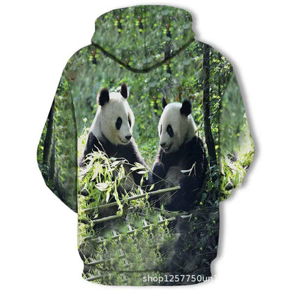 Neuer modischer Hoodie mit 3D-Tierprint für Herren und Damen, personalisiertes Design, Sweatshirt mit Schnee- und Doppelwolf-Motiv, Harajuku Oversized Hoodie
