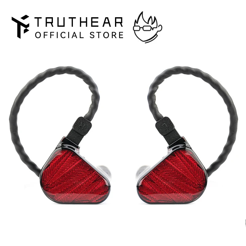 TRUTHEAR x Crinacle ZERO:RED kabelgebundene audiophile In-Ear-Kopfhörer mit dualem dynamischem Treiber, 0.78 2Pin HiFi-Kopfhörer