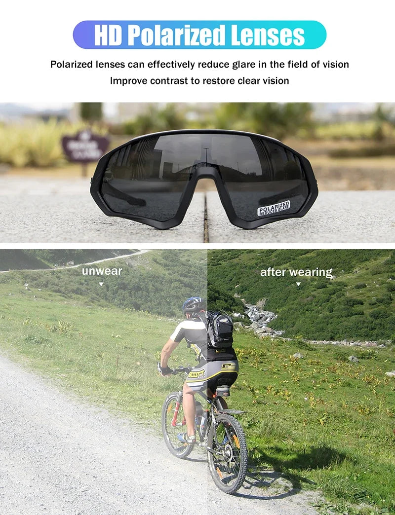 Kapvoe Herre-mærke Fiskeri Mountainee Cykelsolbriller Dame Landevejscykelbriller Cykelbriller Cykelsolbriller Oculos Ciclismo