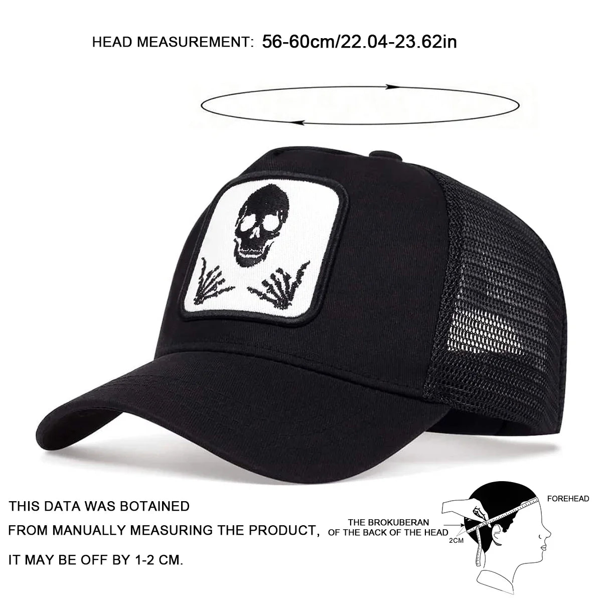 Unisex Personality Embroidery Baseball Net Caps Adjustable Casual Hats Spring and Summer Outdoor Sunscreen Hat