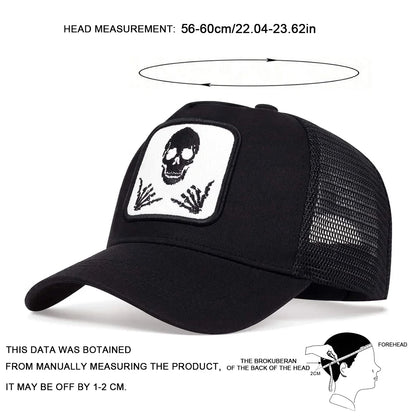 Unisex Personality Embroidery Baseball Net Caps Adjustable Casual Hats Spring and Summer Outdoor Sunscreen Hat
