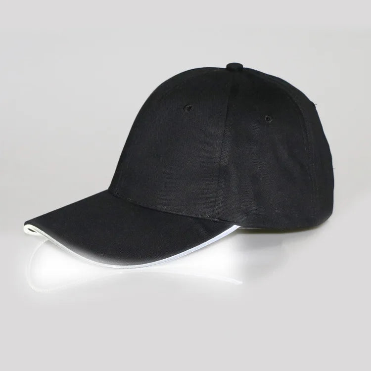 Șapcă cu LED-uri din fibră optică, cu 7 culori luminoase, șapcă de baseball EDC strălucitoare, încărcare USB, șapcă luminoasă, șapcă LED de performanță