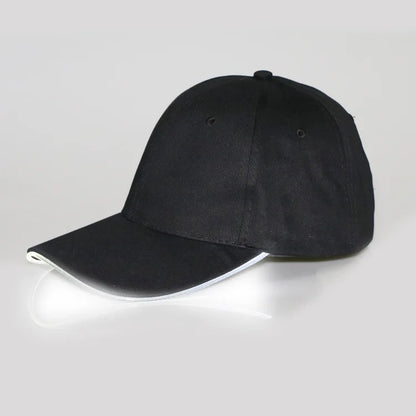 Șapcă cu LED-uri din fibră optică, cu 7 culori luminoase, șapcă de baseball EDC strălucitoare, încărcare USB, șapcă luminoasă, șapcă LED de performanță