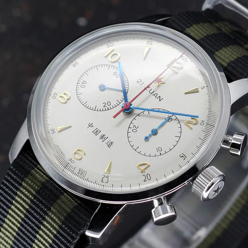 SEAKOSS 1963 Chronograph 42mm 40mm 38mm Sapphire Original Seagull ST1901 Movement With Gooseneck Pilot Men's Mechanical Watches