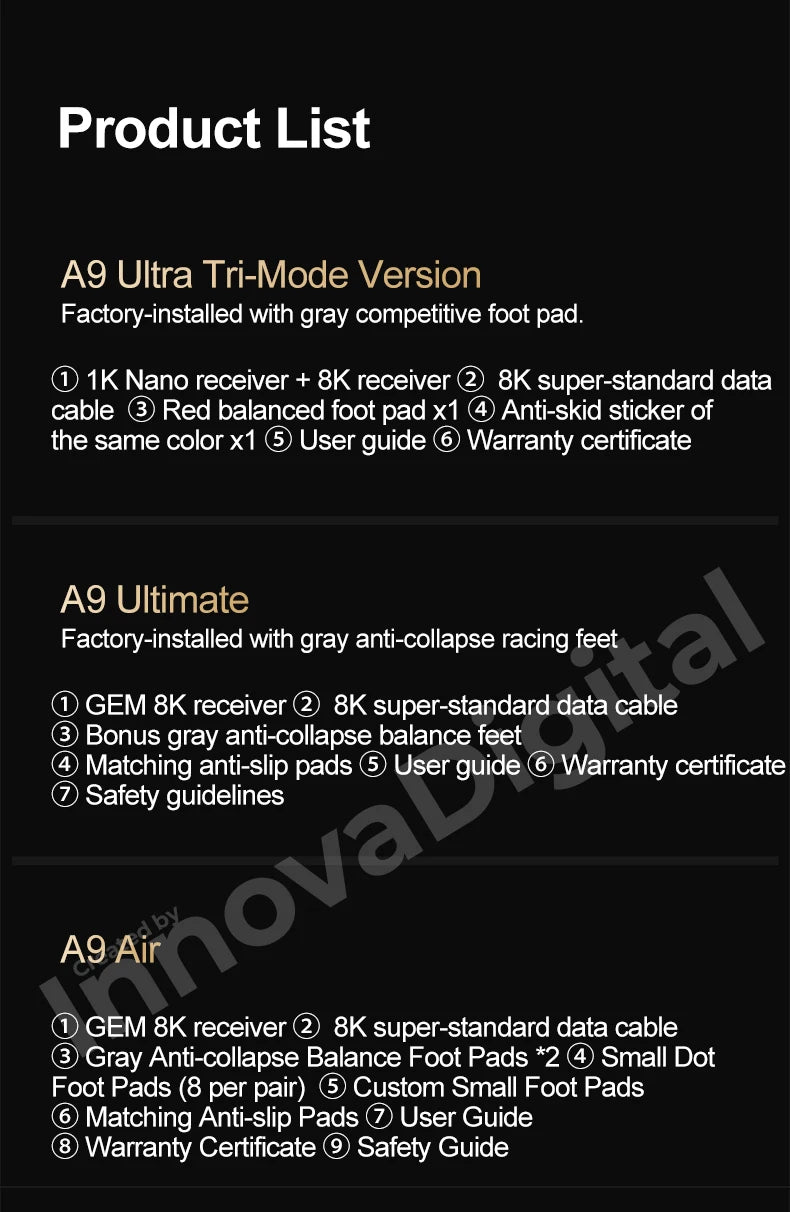 Безжична геймърска мишка ATK Dragonfly A9 Ultimate A9 Air PAW3950, ултралека ергономична e-sports мишка за FPS геймъри, CSGO A9 Ultra