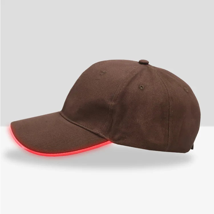 Șapcă cu LED-uri din fibră optică, cu 7 culori luminoase, șapcă de baseball EDC strălucitoare, încărcare USB, șapcă luminoasă, șapcă LED de performanță