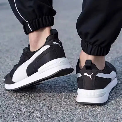 Puma 373117-01 – baskets décontractées rétro unisexes, noires et blanches, chaussures de marche respirantes en maille légère pour la rue et l'extérieur au quotidien