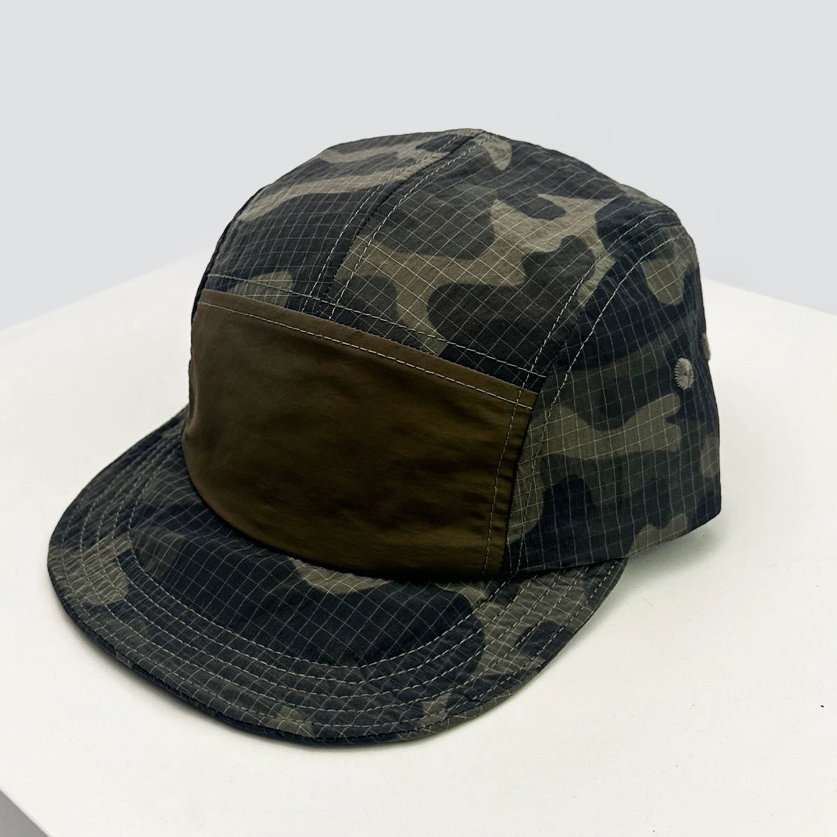 Unisexové kšiltovky CAMO s rychleschnoucí výšivkou písmen, sluneční kšiltovky s barevnými bloky, prodyšné osobní kšiltovky s šikmým kšiltem, univerzální kšiltovky