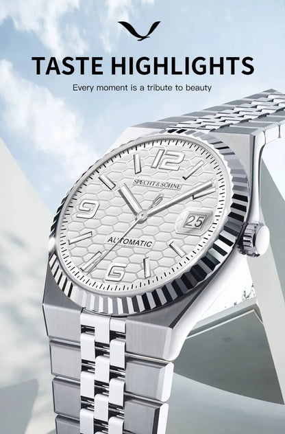 Specht & Söhne New Men's Watches Miyota 8215 Automatic Mechanical Wristwatches Stainless Steel Watch Men's Watch 37MM