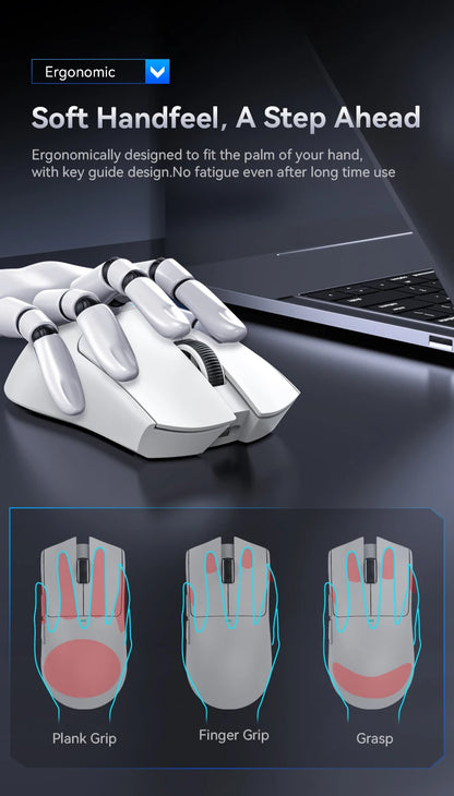 Ratón gaming inalámbrico ATTACK SHARK X11SE, trimodo, superligero de 63g con sensor PAW3311, 22000 DPI, batería de 300mAh, controlador dual