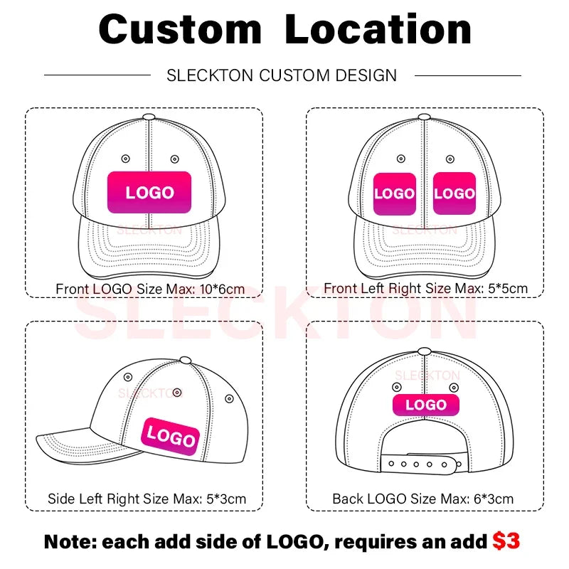 SLECKTON Mützen mit individuellem Logo – Hochwertige Hip-Hop-Snapback-Caps – Buchstabenstickerei – Markendesign – Trucker-Cap – Großhandel – Mützen für Erwachsene
