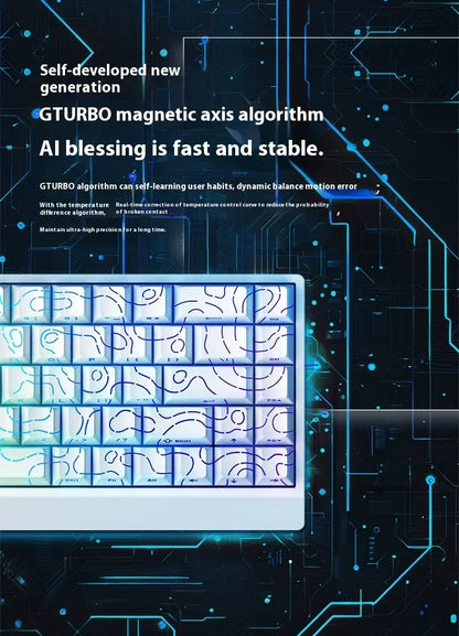 IROK Mercury68 Max Magnetic Mechanical Gaming Keyboard, 68-Key Wired 8K Rapid Trigger Keyboard with Hall Effect Switches, Hot-Swappable RGB Gaming Keyboard