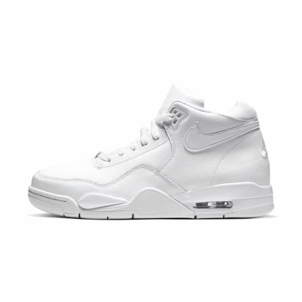 Nike Flight Legacy Comfortable and Versatile Mid-Top Retro Basketball Shoes Men's White/Blue BQ4212-103