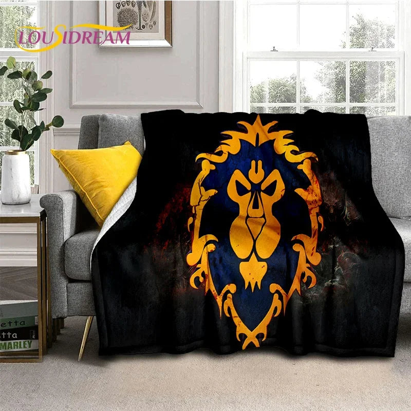 WOW, World of Warcraft  Demon Hunter, Lich King Game Flannel Blanket for Beds Bedroom Sofa Picnic,Throw Blanket Outdoor Leisure