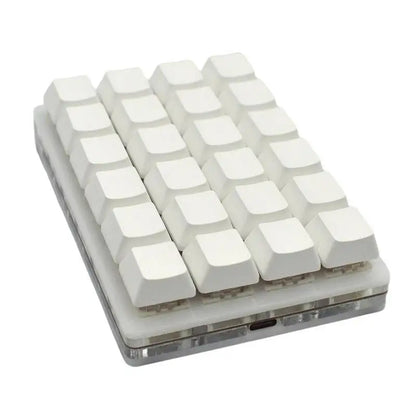 Mini-USB Custom Mechanische Tastatur mit 24 Tasten, Schwarz/Weiß, Gaming-Tastatur, Sayo-Gerät, programmierbares Shortcut-Keypad mit Makrotasten