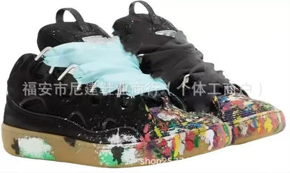 Comfortable High Heel Skate Shoes Thick Bottom Casual Sporty Dad Bag Shoes Vietnamese Cambodian New Style Knot Tied Slip-On