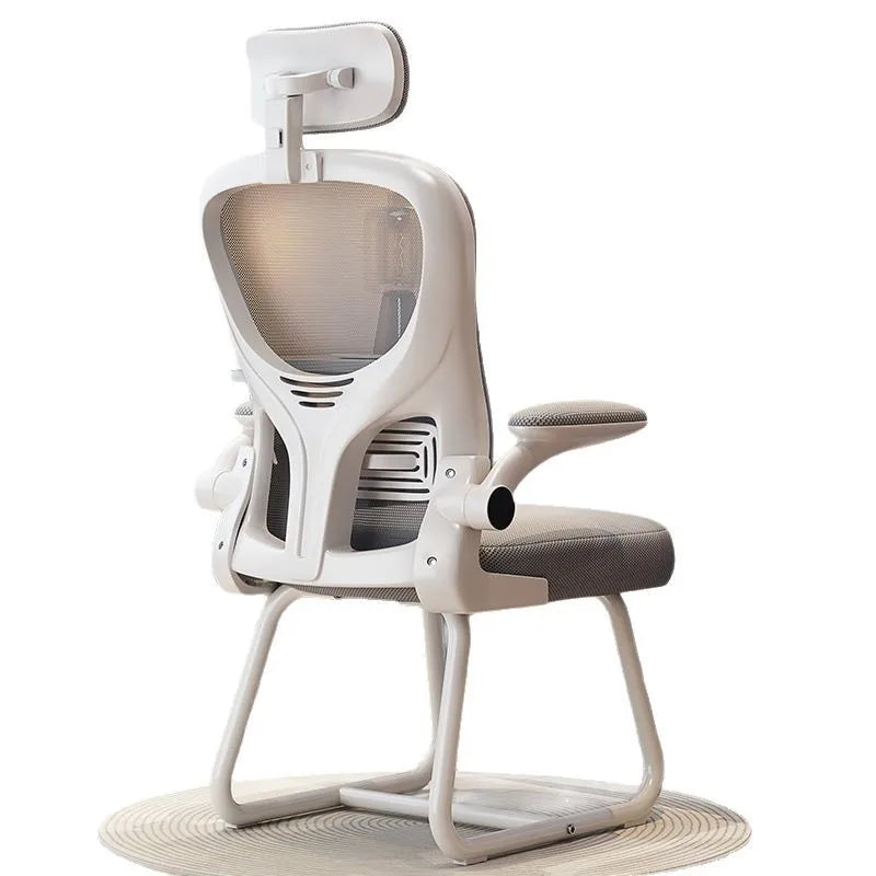 Chaise de bureau ergonomique et flexible pour études, jeux et travail prolongé, avec dossier inclinable réglable, idéale pour les longues heures de travail à domicile ou en dortoir, pour un confort optimal.