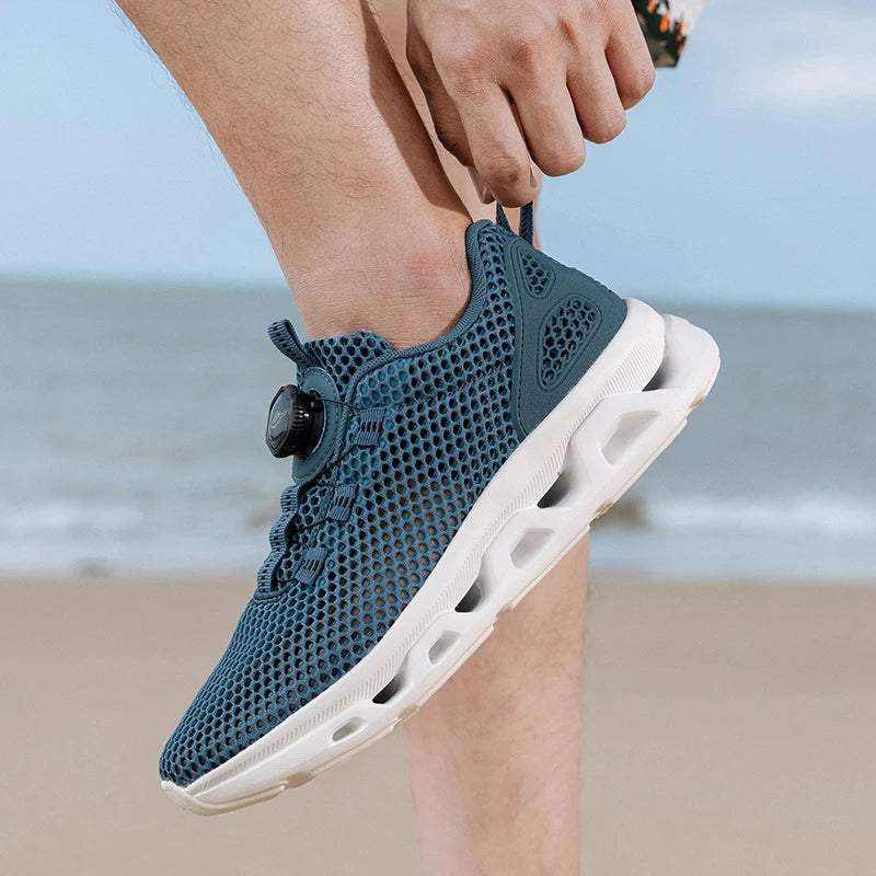 Unisex Quick Dry Barefoot Aqua Shoes for Outdoor Watersports River Trekking Creek Hiking Boating Lightweight Rotating Buckle
