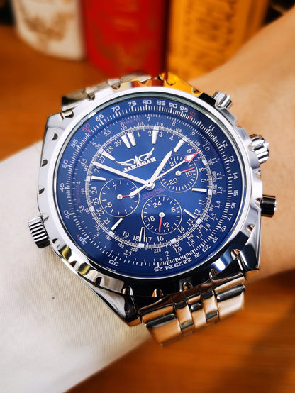 JARAGAR 212 Mechanische Automatikuhr für Herren, Business-Mode, Luxus, Wochenkalender, Herrenuhr, Premium-Geschenk, Reloj Hombre