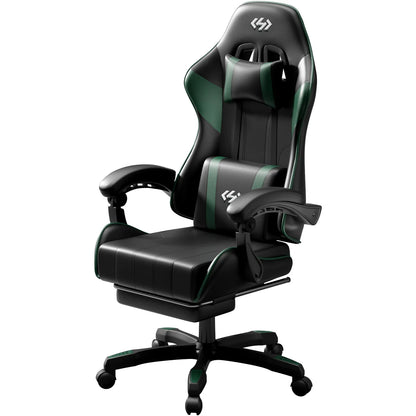 Sedia gaming ergonomica, sedia da ufficio per computer con poggiapiedi e poggiatesta, sedia da ufficio per adulti con altezza e schienale regolabili