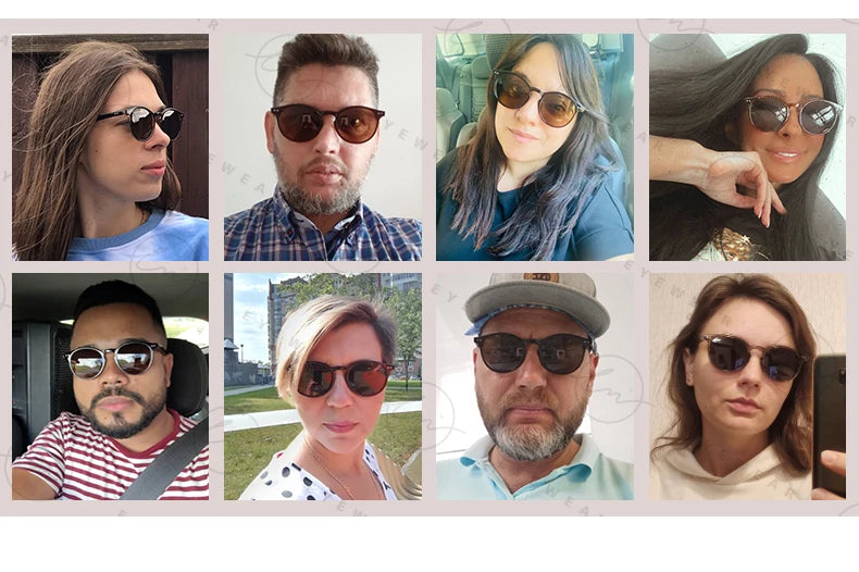 LM Retro runde solbriller til kvinder og mænd, ultralette TR90, polariserede, unisex, kørselsbriller, vintage solbriller, UV400, Gafas De Sol