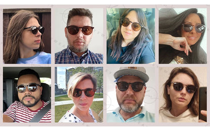 LM Retro runde solbriller til kvinder og mænd, ultralette TR90, polariserede, unisex, kørselsbriller, vintage solbriller, UV400, Gafas De Sol