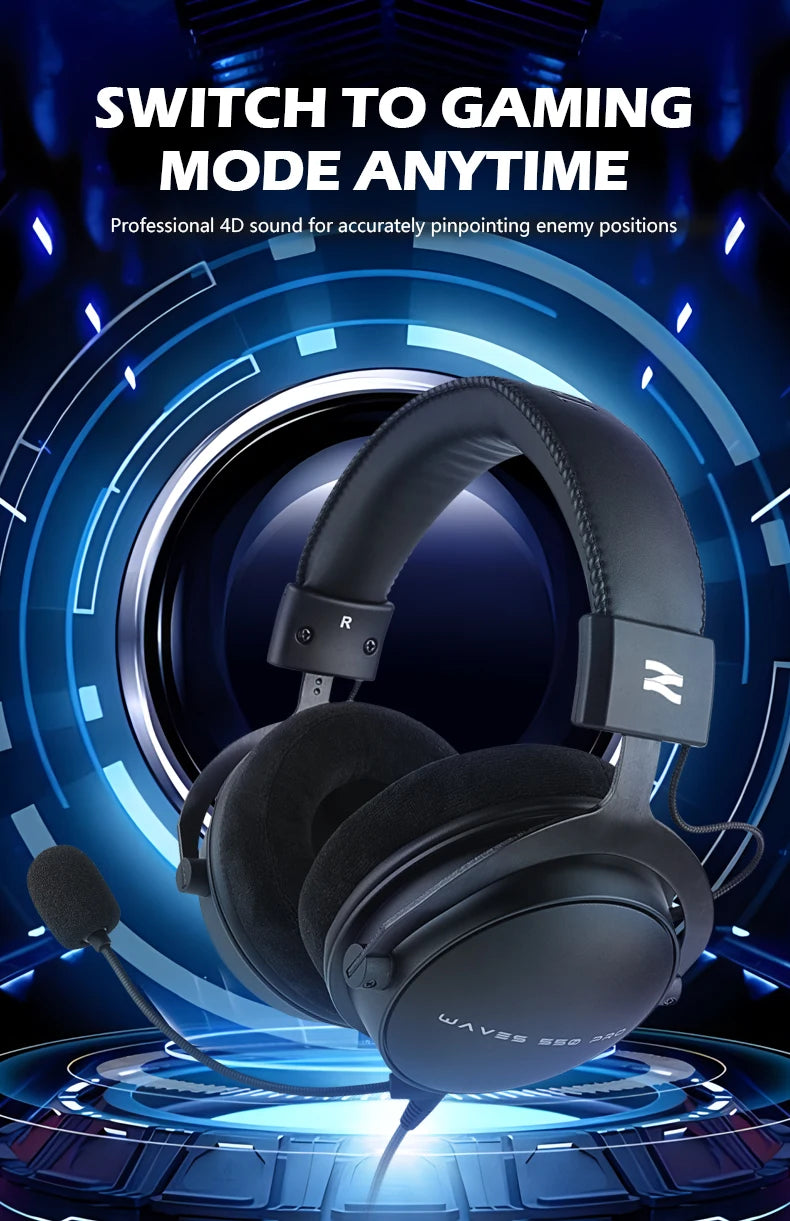 TALOMEN W550x Studio-Kopfhörer – Professionelle kabelgebundene Over-Ear-DJ-Monitor-Kopfhörer mit 50mm Treibern und abnehmbarem Kabel