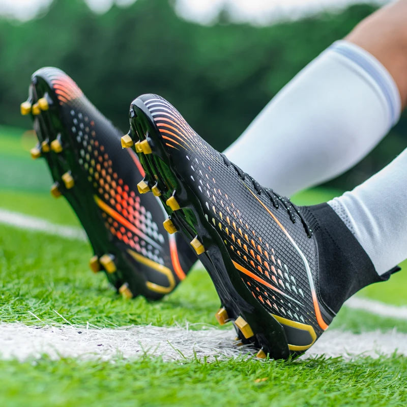 Men’s Outdoor Football Boots Professional Training Soccer Shoes Soccer Cleats Turf Futsal Match Grass Unisex Non-Slip Breathable