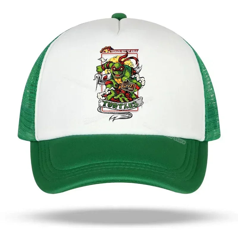 Teenage Mutant Ninja Turtles baseballkasket med broderet tegneserie- og anime-print, Duck Tongue-kasket, Nethats, solskærm, hovedbeklædning, gaver
