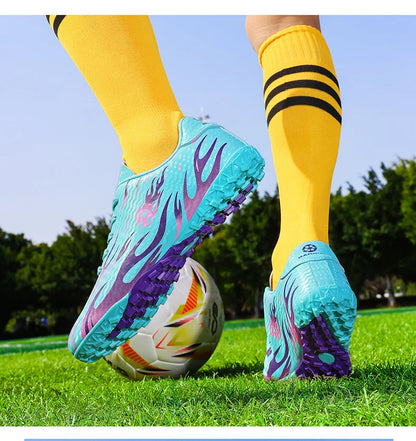 Chaussures de football pour étudiants, chaussures de sport professionnelles pour entraînement sur gazon, antidérapantes, respirantes et confortables pour le football en salle