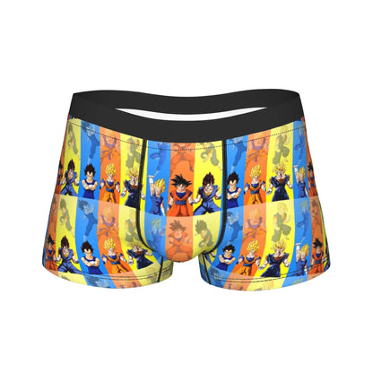 Men Dragon Ball Z Goku Vegeta DBZ Underwear  Funny Boxer Briefs Shorts Panties Homme Soft Underpants Plus Size