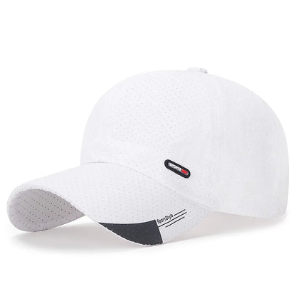 Gorra de béisbol de secado rápido y ultratranspirable: ligera y ajustable, con visera de pico a la última; perfecta para deportes al aire libre