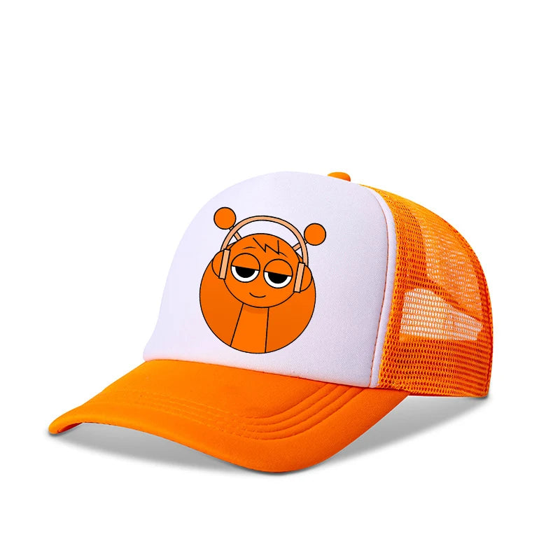Sprunkis drenge- og pigebørn, tegneserie-baseballkasketter, hiphop-hatter til børn, åndbare mesh-hatte, søde anime-solhatte, solskærmkasketter, fødselsdagsgaver