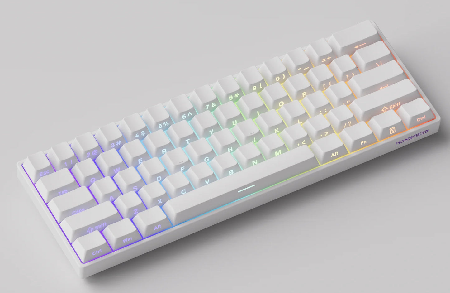 Teclado mecânico Akko MonsGeek FUN60 com interruptores magnéticos 60% Gaming Keyboards Rapid Trigger 0.01mm 8K ARGB HE/TMR personalizado