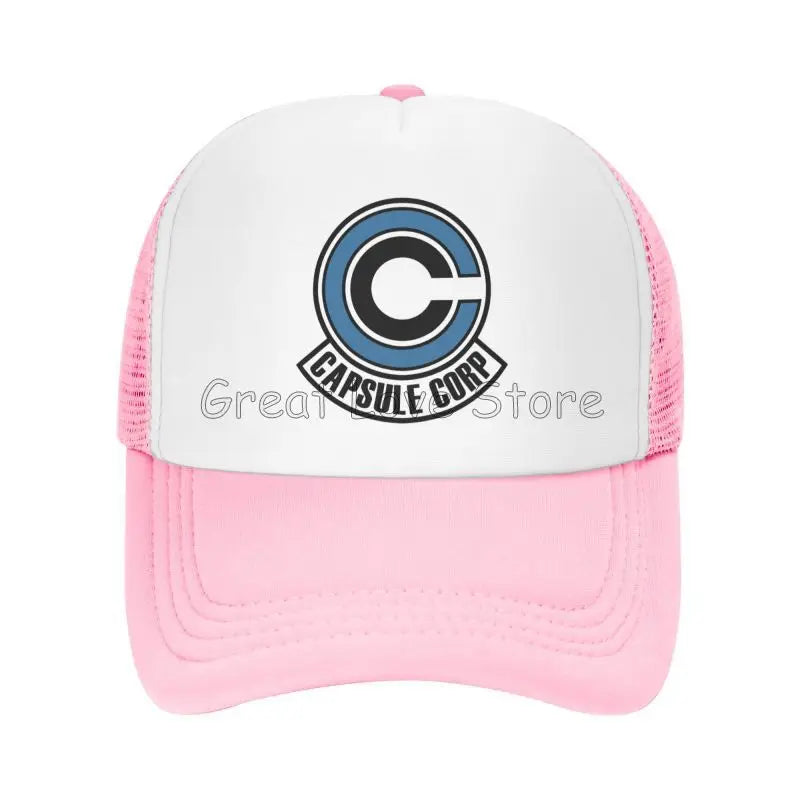 Capsule Corp Κασκέτα μπέιζμπολ με πλέγμα Unisex Καπέλο Trucker Hip-Hop Καπέλο Anime DBZ Dad Hat Ρυθμιζόμενο καπέλο αγώνων Καλοκαιρινά καπέλα Trucker Snapback