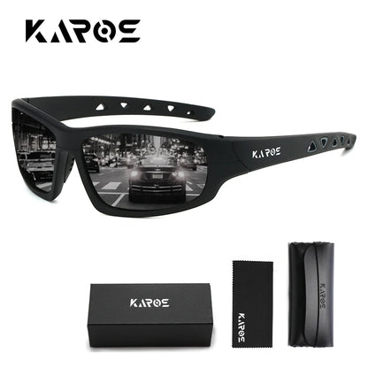 KAROS HD Polarized Anti-UV Sports Sunglasses Men Women Hiking Cycling Goggles with Complete Packaging Set YZ2029