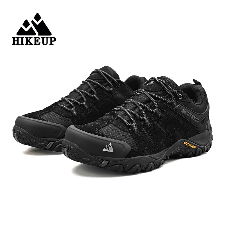 HIKEUP Herre-vandresko i ruskind, udendørssko, slidstærke herresko til trekking, vandring, jagt og taktiske sneakers