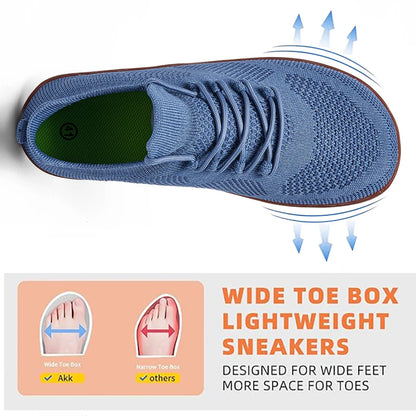 Unisex Minimalist Barefoot Shoes Lightweight Breathable Wide Toe Sneakers for Outdoor Casual Walking