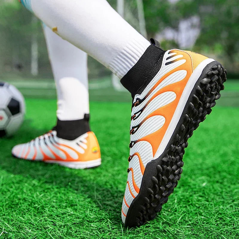 Men Match Football Boots Sport Training Long Spikes FG/TF Boys Cleats Outdoor Soccer Shoes Non Slip Indoor Futsal Comfortable