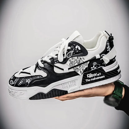 Men's sports and casual board shoes, trendy men's shoes, fashionable street shoes, daily walking shoes
