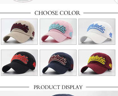 Big Letter Embroidery Baseball Cap Men Summer Casual Women Fashion Snapback Cotton Caps Visor Hip Hop Hat Autumn Adjustable