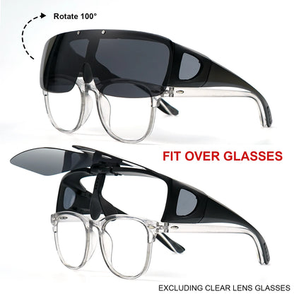 Fit Over Sunglasses Sun Glasses Sunnies Shades Fashion Glasses for Men Women Protection Wrap Around Driving Glasses Eyewear