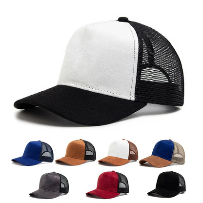 Letní síťovaná baseballová čepice pro ženy a muže s písmenkovou nášivkou, snapbacková čepice, ležérní, prodyšná, unisex, street, hip hop, trucker čepice