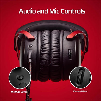Auscultadores Gaming com Fio HyperX Cloud III com Áudio Espacial DTS X, Drivers de 53mm, Microfone com Cancelamento de Ruído – Auscultadores Gaming USB e 3.5mm para PC, PS5, Xbox e Switch